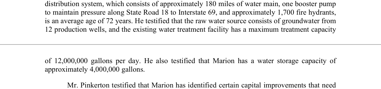 Page 2 of the Indiana Utility Regulatory Commission, Cause No. 45838
