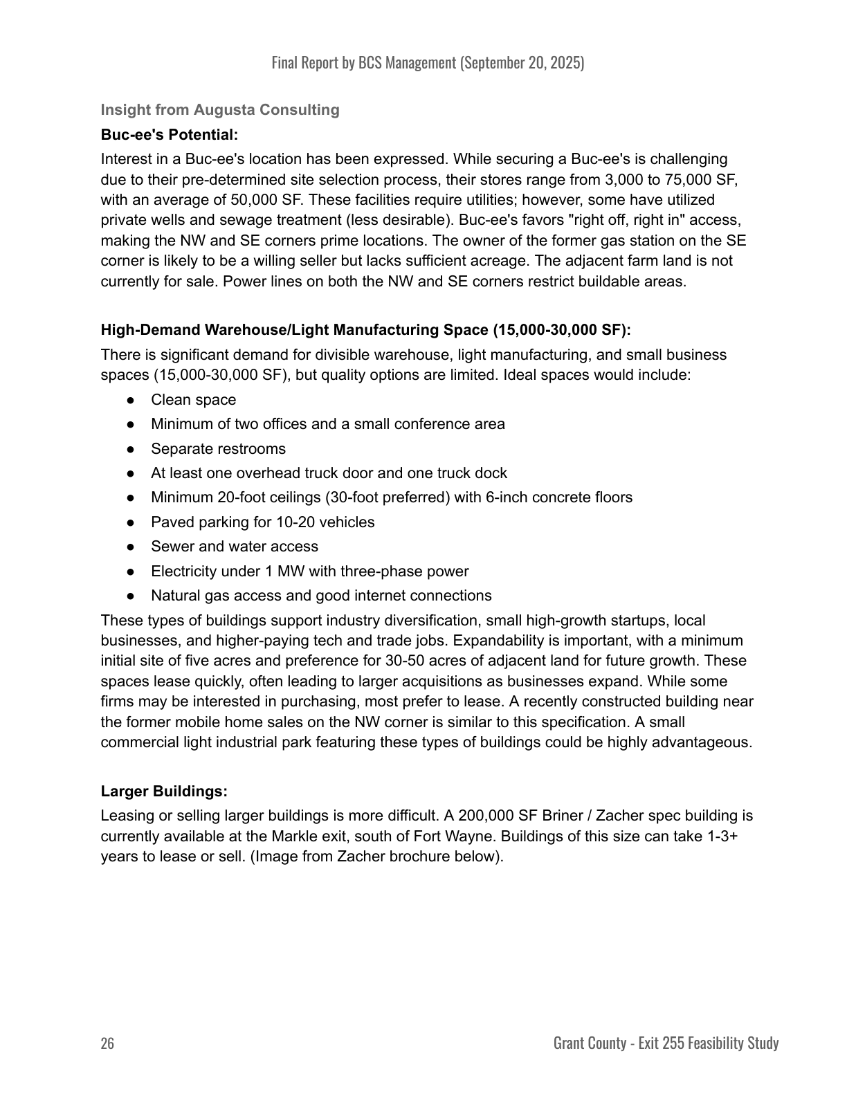 Page 27 of the Exit 255 Economic Development Feasibility Study
