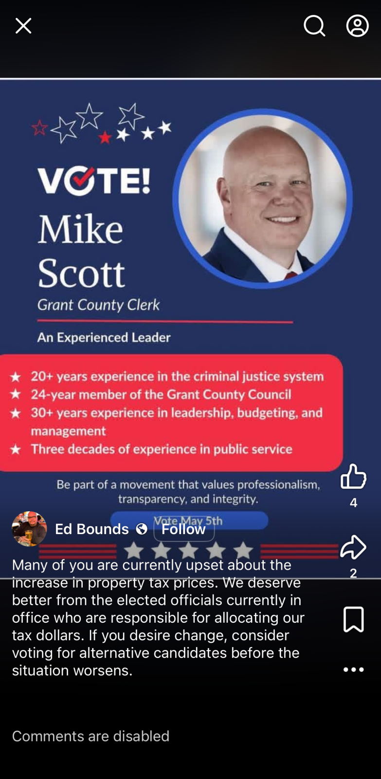 Page 1 of the Screenshot of an Ed Bounds post, page 1 of 2