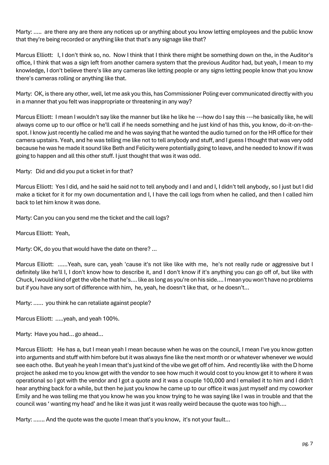 Page 7 of the Interview transcript, IT director, page 7