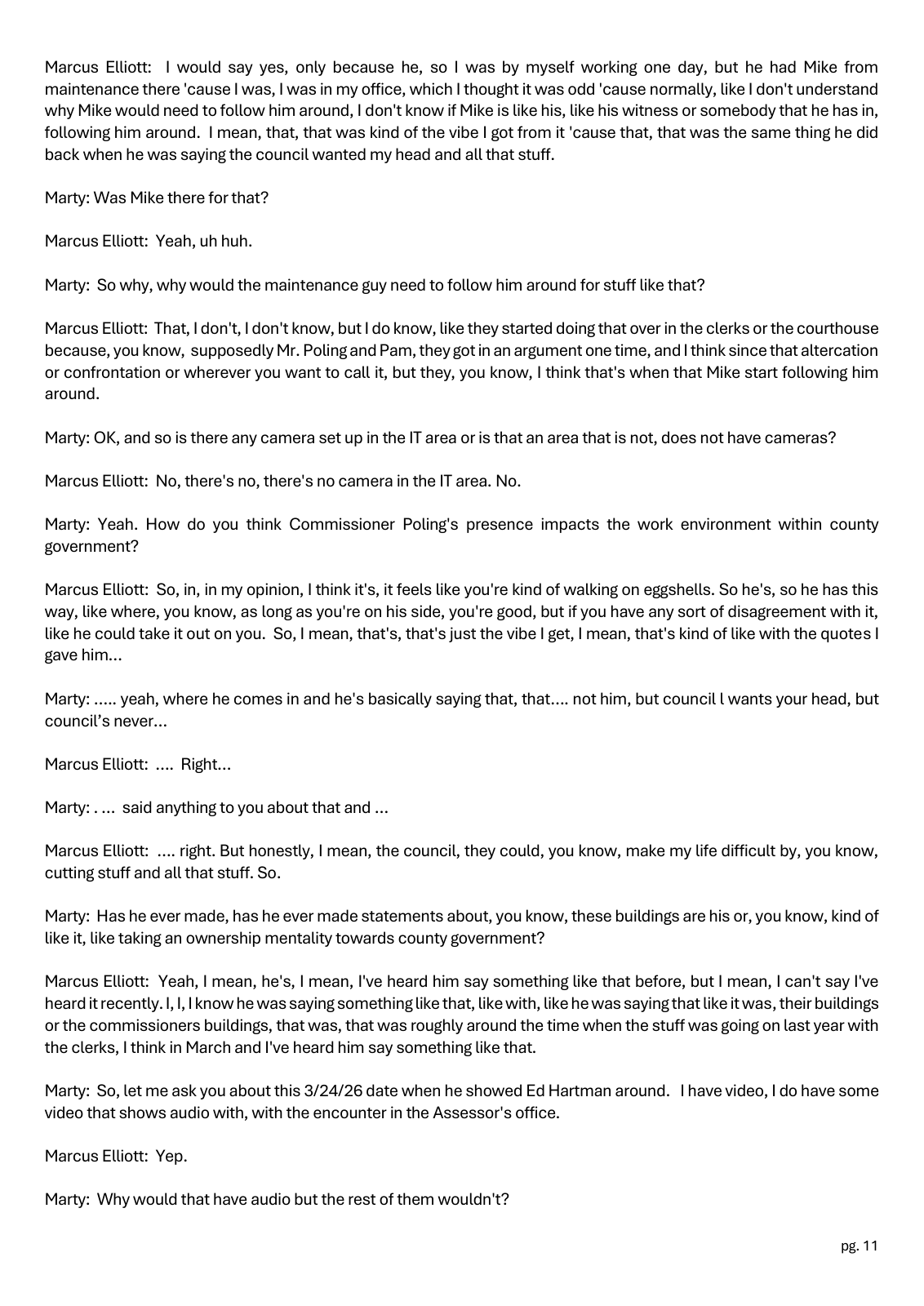 Page 11 of the Interview transcript, IT director, page 11