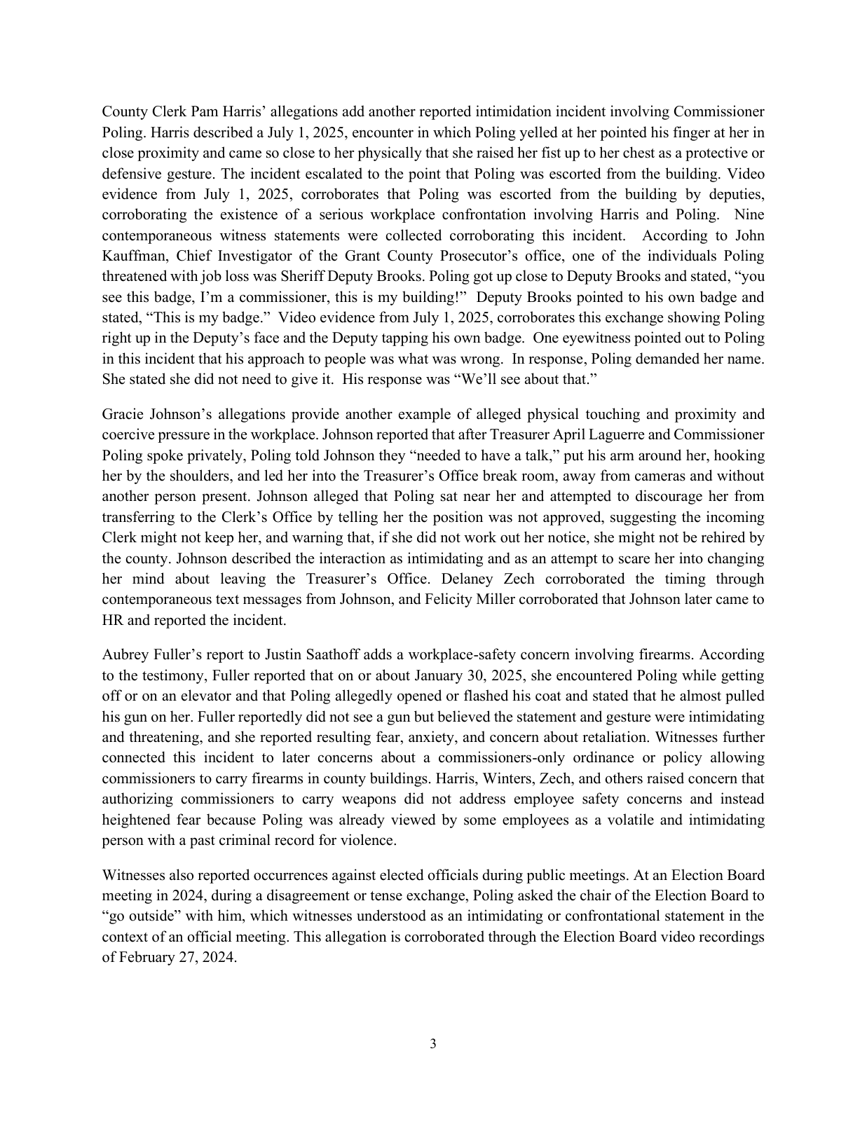 Page 6 of the Internal investigation report, PDF page 6 (printed 3)